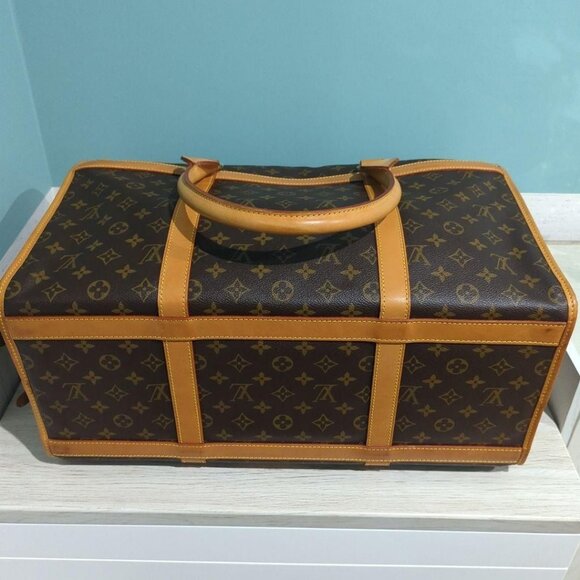 Authentic Louis Vuitton Sac Chien 50 Dog Carrier Monogram Pet Carrier Travel Bag - Picture 4 of 16